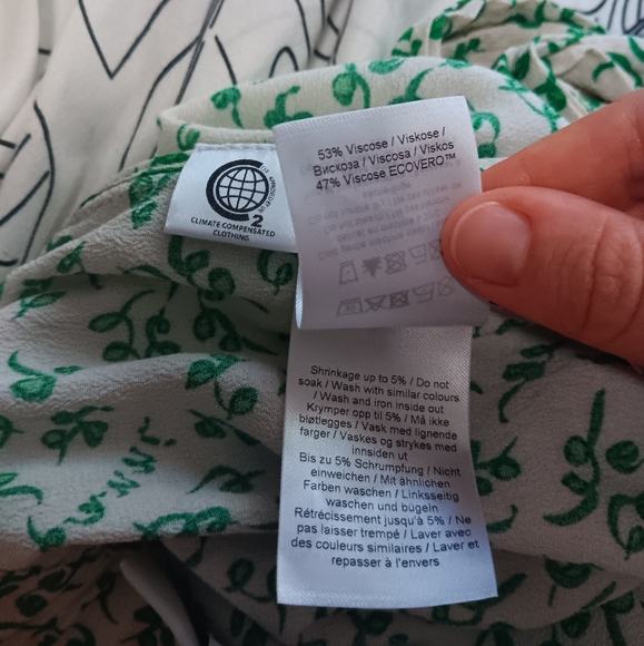 GANNI Green Floral Maxi/Midi Split Skirt - Picture 5 of 5